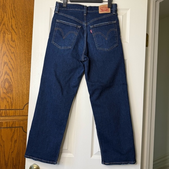 Levis Ribcage Straight Leg High Rise Jeans Women’s 29 Button Fly Blue - Picture 3 of 15